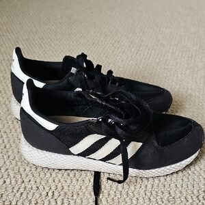 Adidas Black and White Retro Sneakers